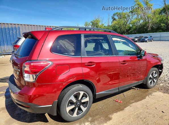 JF2SJAJCXJH599370 2018 SUBARU FORESTER Burgundy Rear right