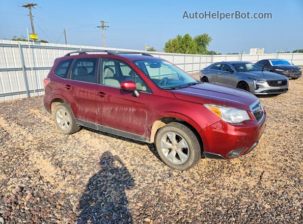 JF2SJAKC8GH565998 2016 SUBARU FORESTER Красный Передняя правая четверть