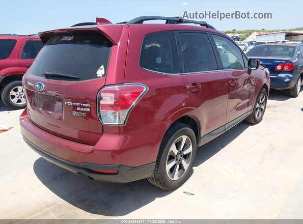 JF2SJALC8HH500181 2017 SUBARU FORESTER Burgundy უკანა მარჯვენა