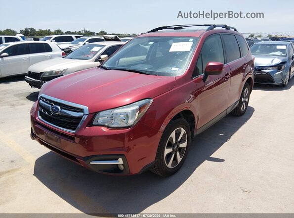 JF2SJALC8HH500181 2017 SUBARU FORESTER Burgundy წინა მარცხენა ხედი სამი მეოთხედიდან