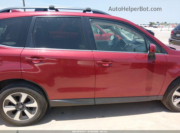 JF2SJALC8HH500181 2017 SUBARU FORESTER Burgundy უკანა სალონის ხედი