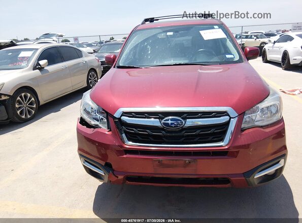 JF2SJALC8HH500181 2017 SUBARU FORESTER Burgundy ხელსაწყოთა პანელის ხედი