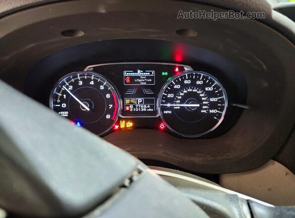 JF2SJARC0JH459591 2018 SUBARU FORESTER Green ხელსაწყოთა პანელის ხედი