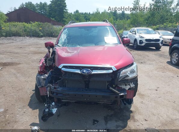JF2SJARC2JH457681 2018 SUBARU FORESTER Red Vista del cuadro de instrumentos