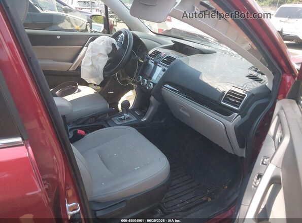 JF2SJARC2JH457681 2018 SUBARU FORESTER Red Vista interior delantera