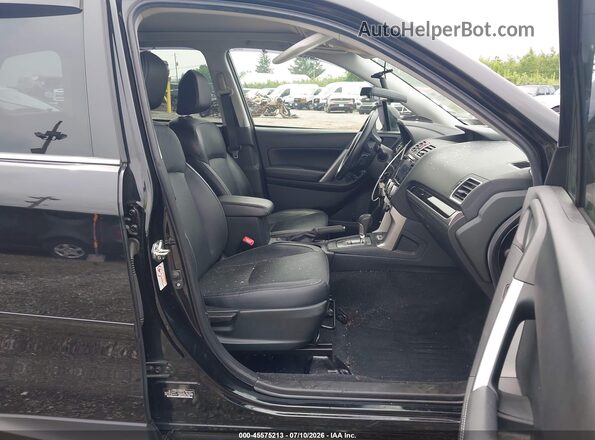 JF2SJARC4JH440431 2018 SUBARU FORESTER Black წინა სალონის ხედი