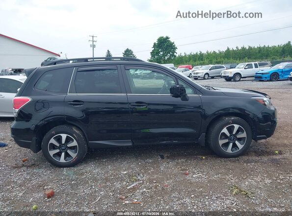 JF2SJARC4JH440431 2018 SUBARU FORESTER Black უკანა სალონის ხედი