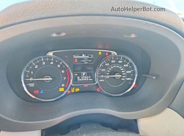 JF2SJARC5HH507838 2017 SUBARU FORESTER Silver Instrument cluster view