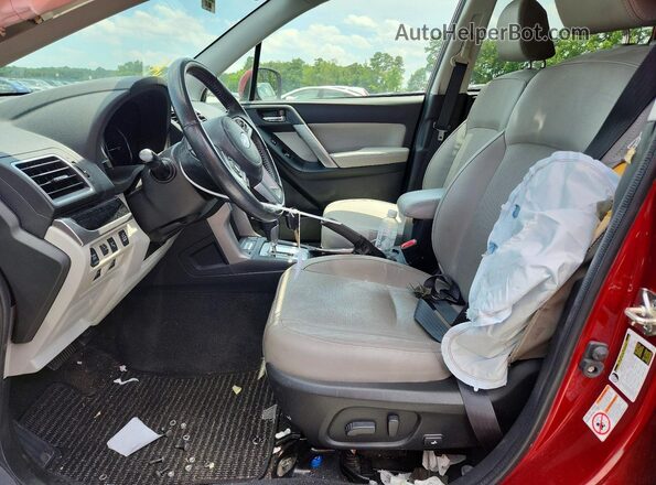 JF2SJARC7JH540698 2018 SUBARU FORESTER Burgundy Front interior view