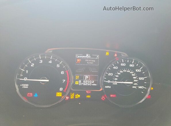 JF2SJARC7JH540698 2018 SUBARU FORESTER Burgundy Instrument cluster view