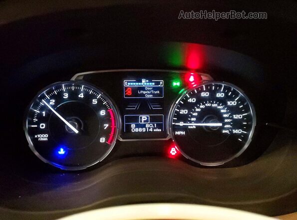 JF2SJARC9HH561207 2017 SUBARU FORESTER Красный Вид щитка приборов