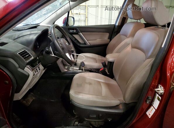 JF2SJARC9HH561207 2017 SUBARU FORESTER Красный Вид салона спереди