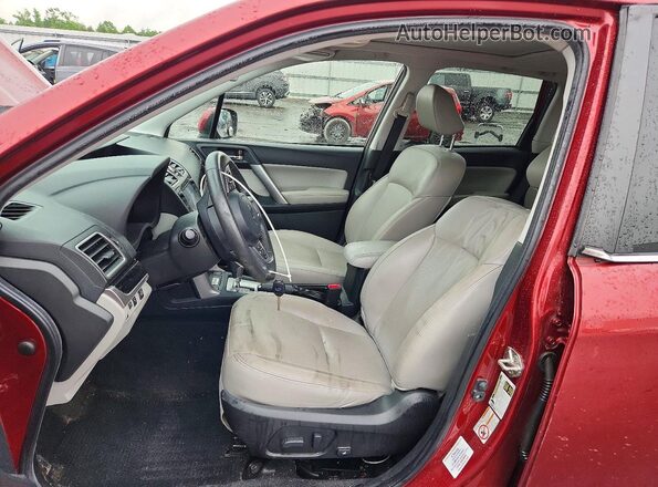 JF2SJARCXHH567906 2017 SUBARU FORESTER Red Widok wnętrza z przodu
