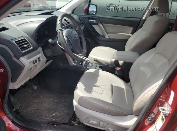 JF2SJAVC5GH500280 2016 SUBARU FORESTER Burgundy Vista interior delantera