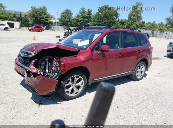 JF2SJAWCXJH573103 2018 SUBARU FORESTER Red Vista tres cuartos delantera izquierda