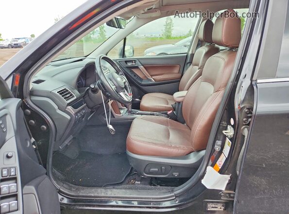JF2SJEUC5HH455559 2017 SUBARU FORESTER Black წინა სალონის ხედი