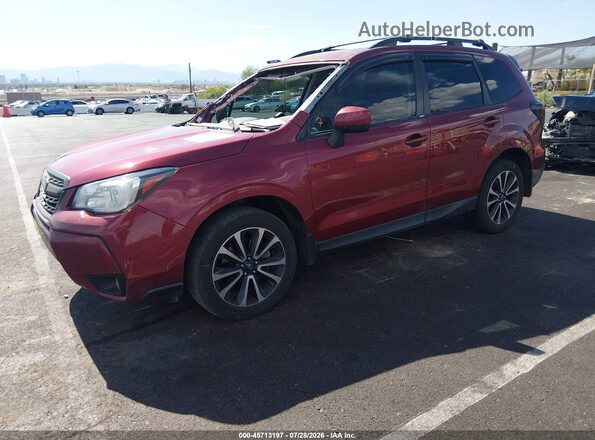 JF2SJGEC5JH428717 2018 SUBARU FORESTER Red Առջևի ձախ երեք քառորդ տեսարան