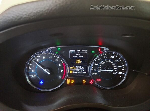 JF2SJGWC0JH458593 2018 SUBARU FORESTER White Instrument cluster view