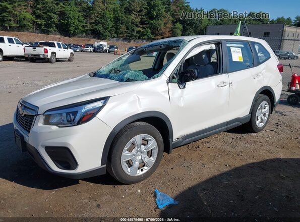 JF2SKAAC4LH466474 2020 SUBARU FORESTER White Առջևի ձախ երեք քառորդ տեսարան