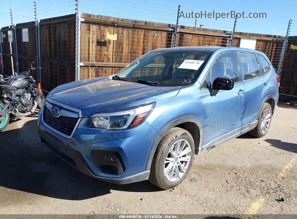 JF2SKAAC7MH442154 2021 SUBARU FORESTER Blue Vista tres cuartos delantera izquierda