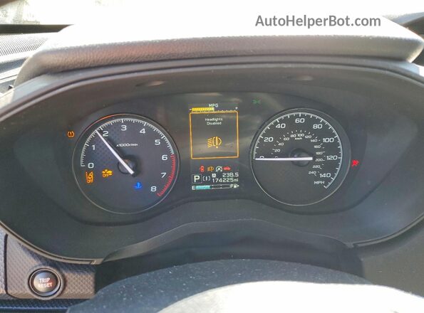 JF2SKAAC9NH416544 2022 SUBARU FORESTER White Instrument cluster view