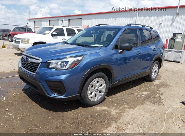 JF2SKADC1LH408253 2020 SUBARU FORESTER Blue წინა მარცხენა ხედი სამი მეოთხედიდან