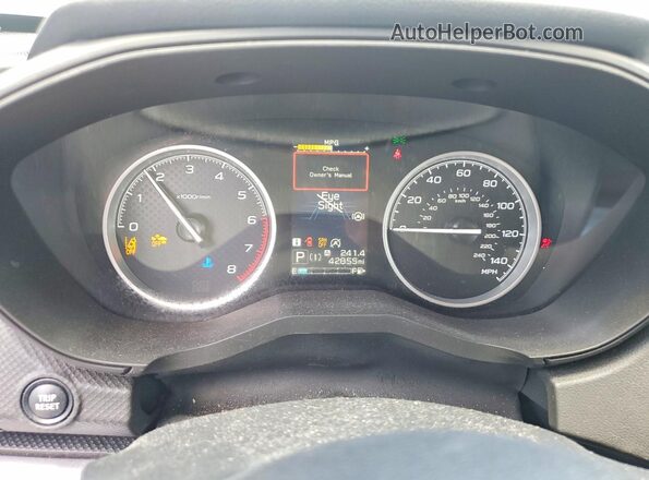 JF2SKADC1NH424536 2022 SUBARU FORESTER Gray Вид щитка приладів