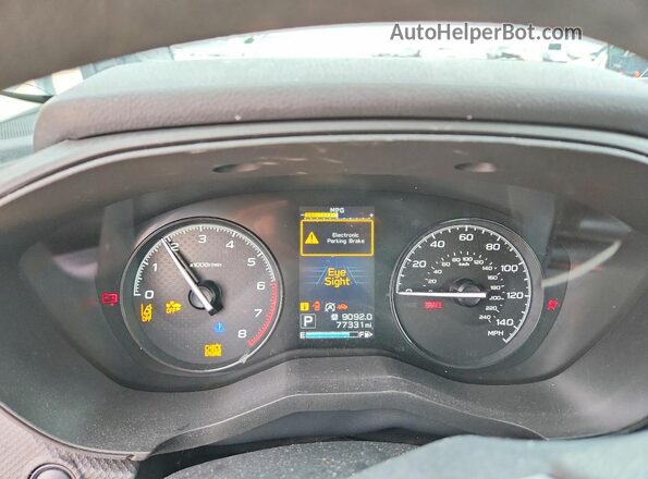 JF2SKADC4LH518570 2020 SUBARU FORESTER White Вид щитка приладів
