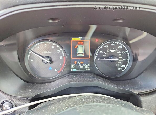 JF2SKADC6LH564451 2020 SUBARU FORESTER White Вид щитка приладів