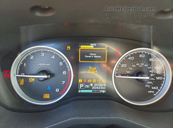 JF2SKADCXRH403349 2024 SUBARU FORESTER Red ხელსაწყოთა პანელის ხედი