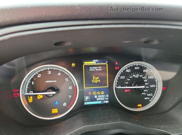 JF2SKAEC2NH504488 2022 SUBARU FORESTER Green Instrument cluster view