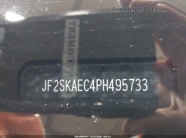 JF2SKAEC4PH495733 2023 SUBARU FORESTER Green Vista del compartimento del motor
