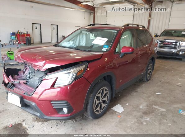JF2SKAEC7PH416619 2023 SUBARU FORESTER Red Առջևի ձախ երեք քառորդ տեսարան