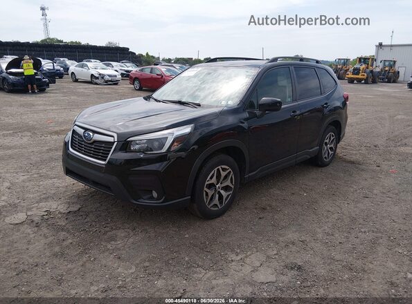 JF2SKAFC1MH484070 2021 SUBARU FORESTER Black წინა მარცხენა ხედი სამი მეოთხედიდან