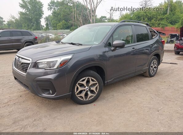 JF2SKAFC6MH434992 2021 SUBARU FORESTER Gray წინა მარცხენა ხედი სამი მეოთხედიდან