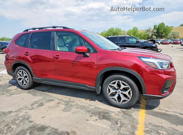 JF2SKAFC7MH557152 2021 SUBARU FORESTER Burgundy Przód prawy