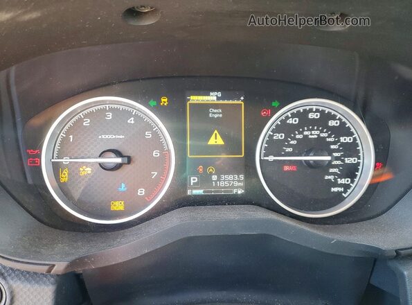 JF2SKAGC5KH433702 2019 SUBARU FORESTER Green ხელსაწყოთა პანელის ხედი