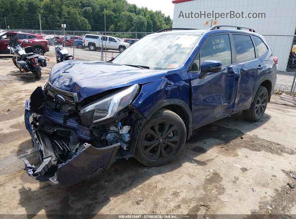 JF2SKAGC8RH484055 2024 SUBARU FORESTER Blue წინა მარცხენა ხედი სამი მეოთხედიდან