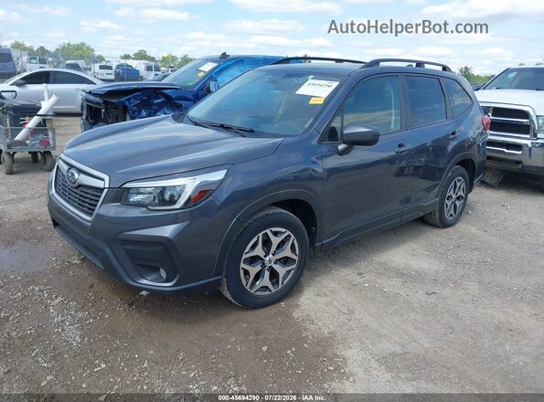 JF2SKAJC0MH567643 2021 SUBARU FORESTER Gray Առջևի ձախ երեք քառորդ տեսարան