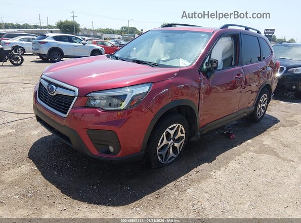 JF2SKAJC1MH435801 2021 SUBARU FORESTER Red Передня ліва чверть