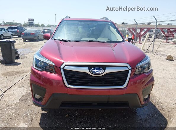 JF2SKAJC1MH435801 2021 SUBARU FORESTER Red Вид панелі приладів