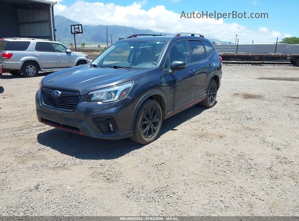 JF2SKAJC3KH508325 2019 SUBARU FORESTER Gray Առջևի ձախ երեք քառորդ տեսարան
