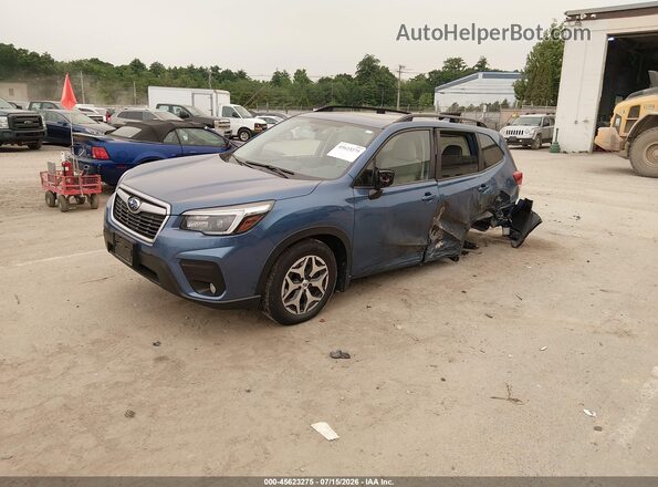 JF2SKAJC4MH512936 2021 SUBARU FORESTER Blue Vista tres cuartos delantera izquierda