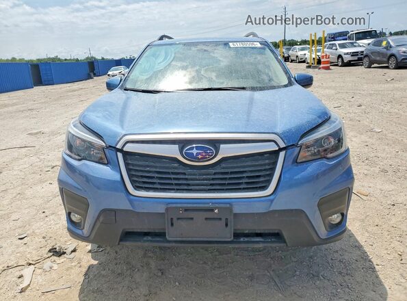 JF2SKAJC4MH554605 2021 SUBARU FORESTER Blue Front view