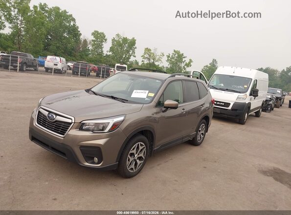 JF2SKAJC5MH592795 2021 SUBARU FORESTER Gray Front left