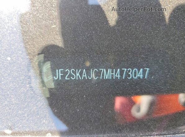 JF2SKAJC7MH473047 2021 SUBARU FORESTER Red VIN კოდის სტიკერის ხედი