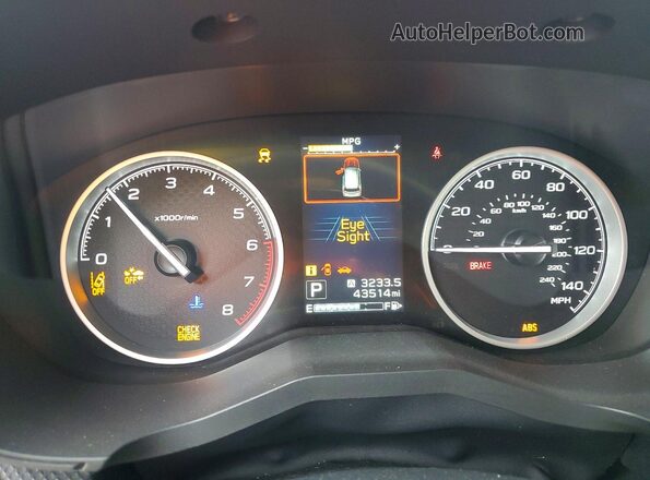 JF2SKAJC9LH551410 2020 SUBARU FORESTER Бордовый Вид щитка приборов