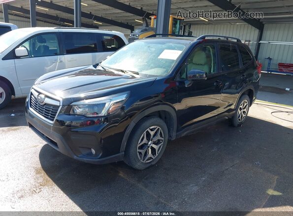 JF2SKAJC9MH424528 2021 SUBARU FORESTER Black წინა მარცხენა ხედი სამი მეოთხედიდან