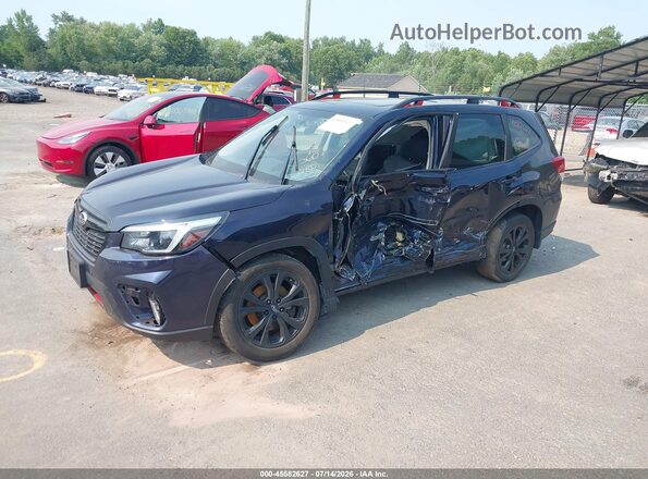 JF2SKALC7MH457394 2021 SUBARU FORESTER Dark Blue Передняя левая четверть