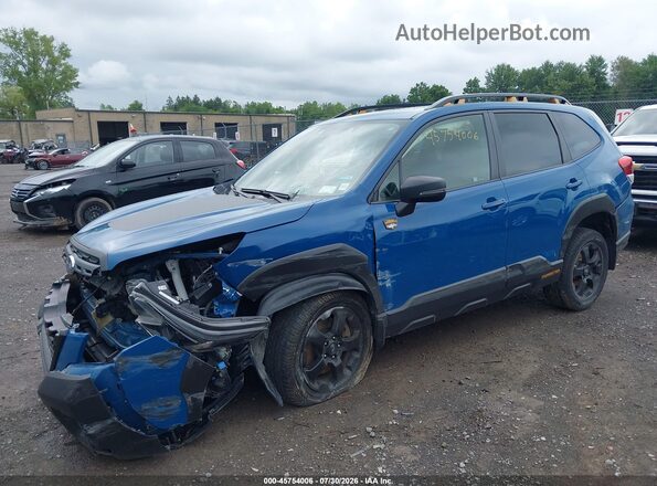 JF2SKAMC4NH492099 2022 SUBARU FORESTER Blue Առջևի ձախ երեք քառորդ տեսարան